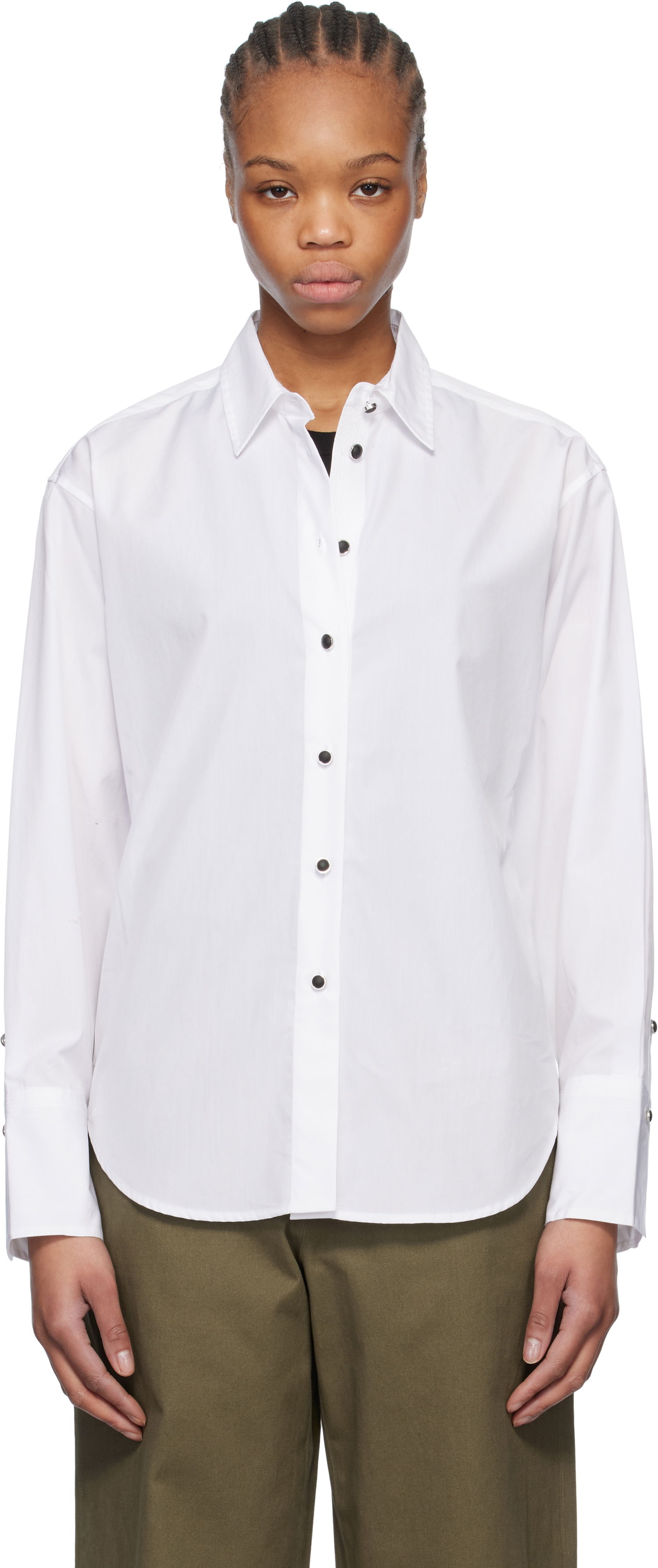 Paita rag & bone Rag & Bone Eve Button-Up Shirt Valkoinen | WAW24HA0014601, 0