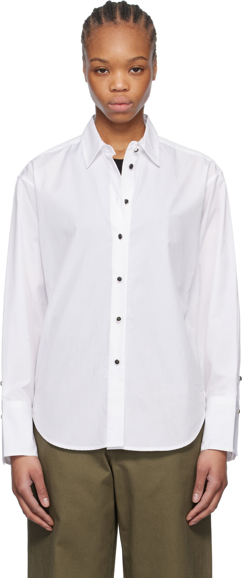 Paita rag & bone Rag & Bone Eve Button-Up Shirt Valkoinen | WAW24HA0014601