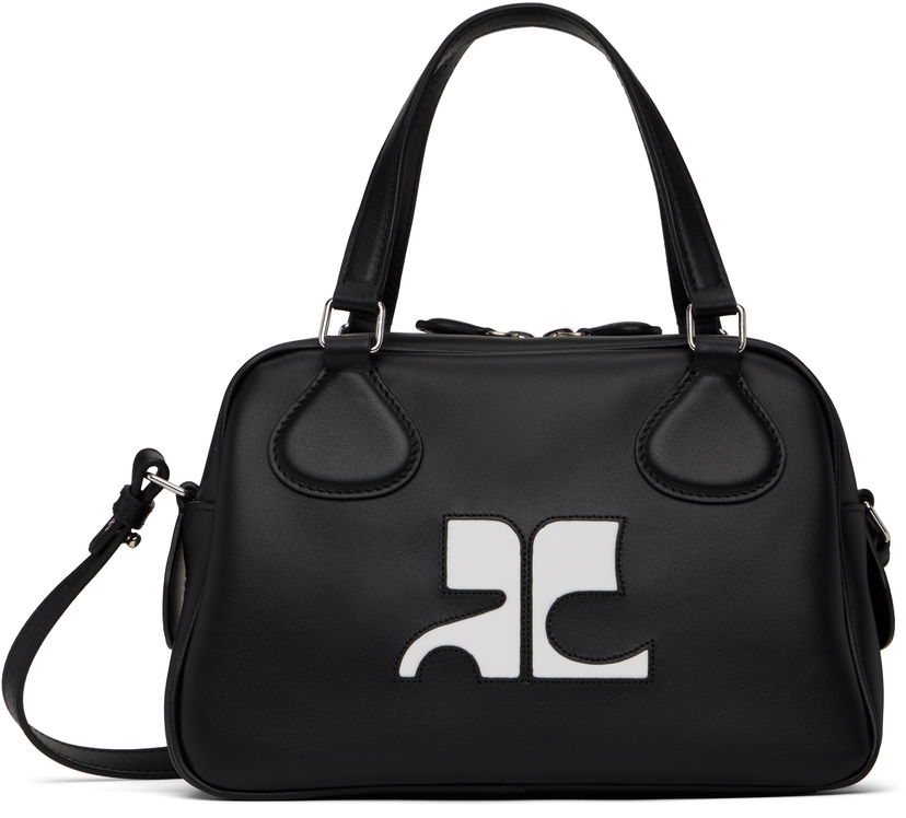 Käsilaukku Courrèges Courrèges Reedition Leather Bowling Bag Musta | PERGSA062CR0065