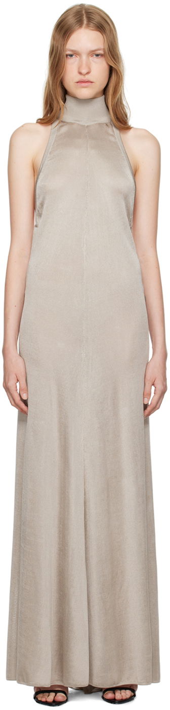 Mekko Tom Ford Halterneck Knit Maxi Dress Ruskea | ACK534-YAX770