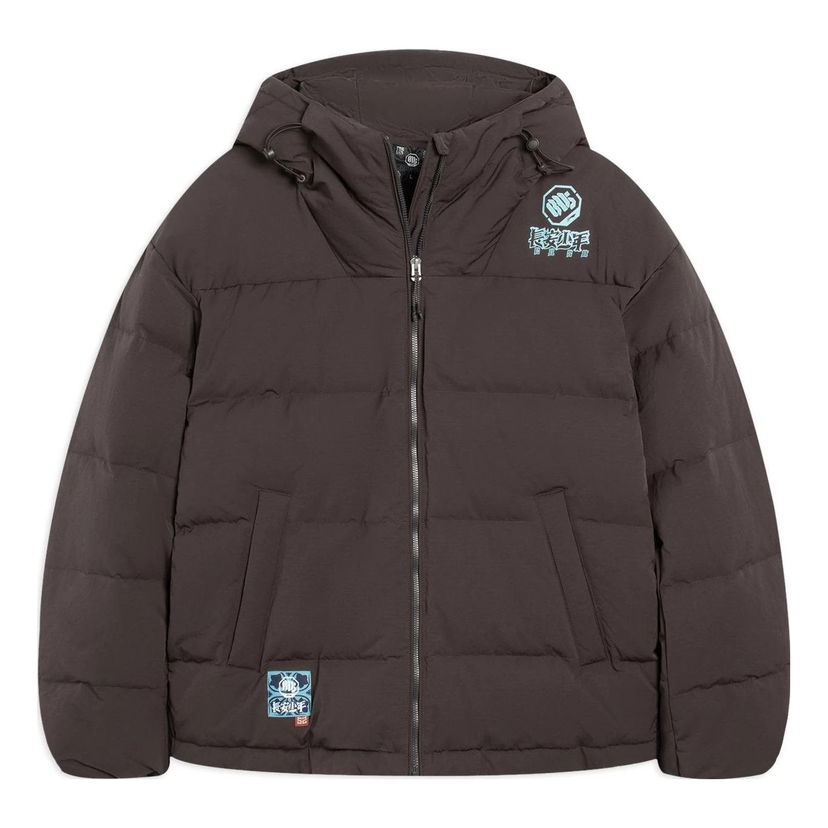 Puffer takki Li-Ning BadFive Changan Graphic Hooded Down Jacket Musta | AYMS343-3