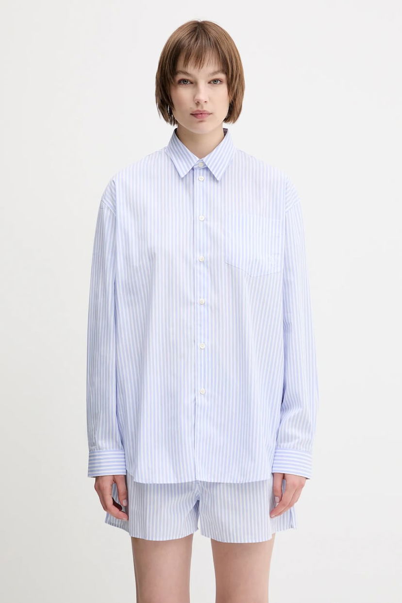 Paita Sporty & Rich Sporty & Rich Src Oversized Relaxed Fit Striped Shirt Sininen | SI006612302ST08