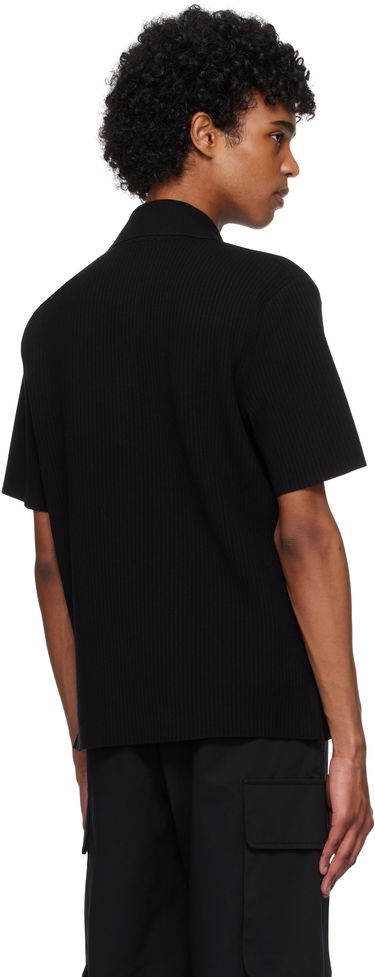 Poolopaita Courrèges Courrèges Rib Knit Polo Musta | 125MPO047FI0001, 2