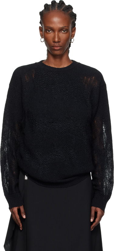 Villapaita Ann Demeulemeester Ann Demeulemeester Lalla Oversize Sweater Musta | 2520-W-KN39-KN070-099, 0