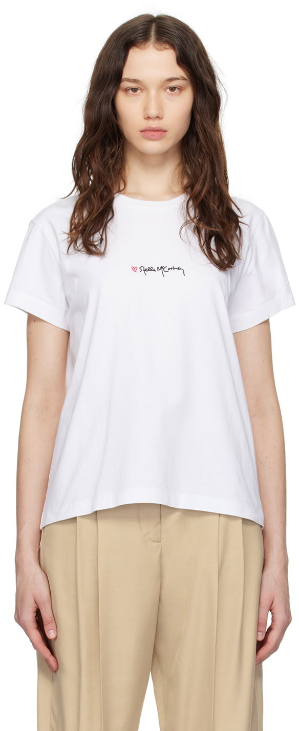 T-paita Stella McCartney Stella McCartney Iconics Love Graphic T-Shirt Valkoinen | 6J02733SPY52