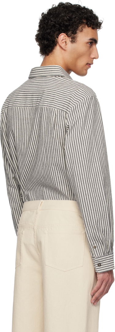Paita A.P.C. A.P.C. Malo Striped Overshirt Beige | COHGG-H32023, 2
