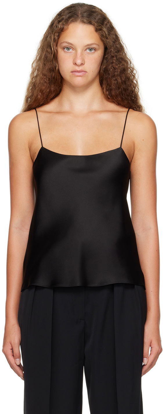 Tankkitoppi The Row Silk Satin Camisole Musta | W151-W441