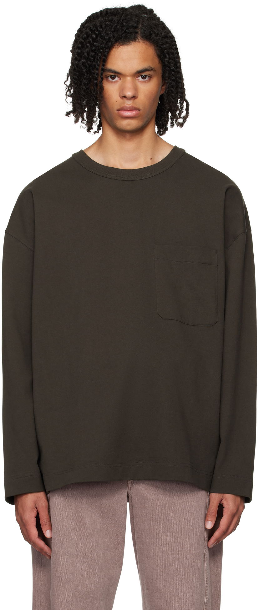 T-paita LEMAIRE Long Sleeve T-Shirt Vihreä | TO1289 LJ1022