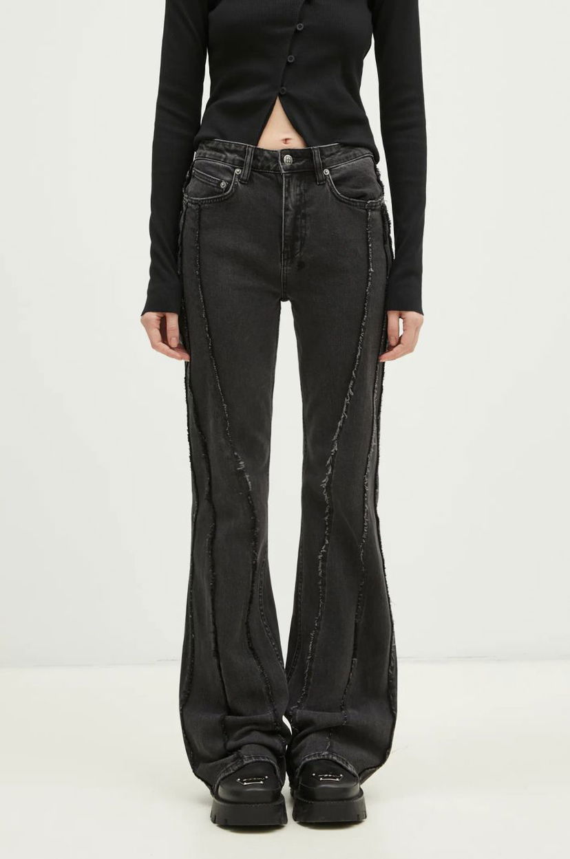 Jeans Ksubi KSUBI Soho Haunt High-Waisted Flare Jeans Musta | WPS25DJ003