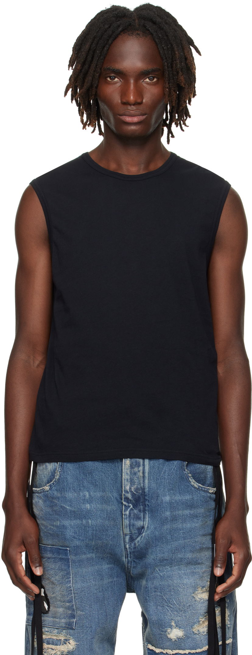 Tankkitoppi Ann Demeulemeester Ann Demeulemeester Ysewijn 'Eternal Roses' Tank Top Musta | B0012882-FA206-099