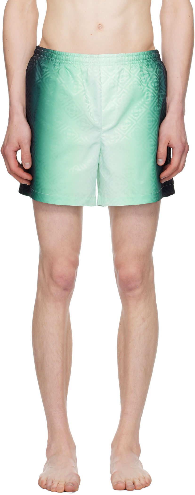 Uimapuvut Casablanca Casablanca Gradient Monogram Jacquard Swim Shorts Vihreä | MPF25-TR-224-01