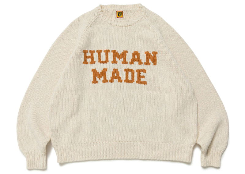 Villapaita Human Made Knit Raglan Sweater Valkoinen | HM24CS034