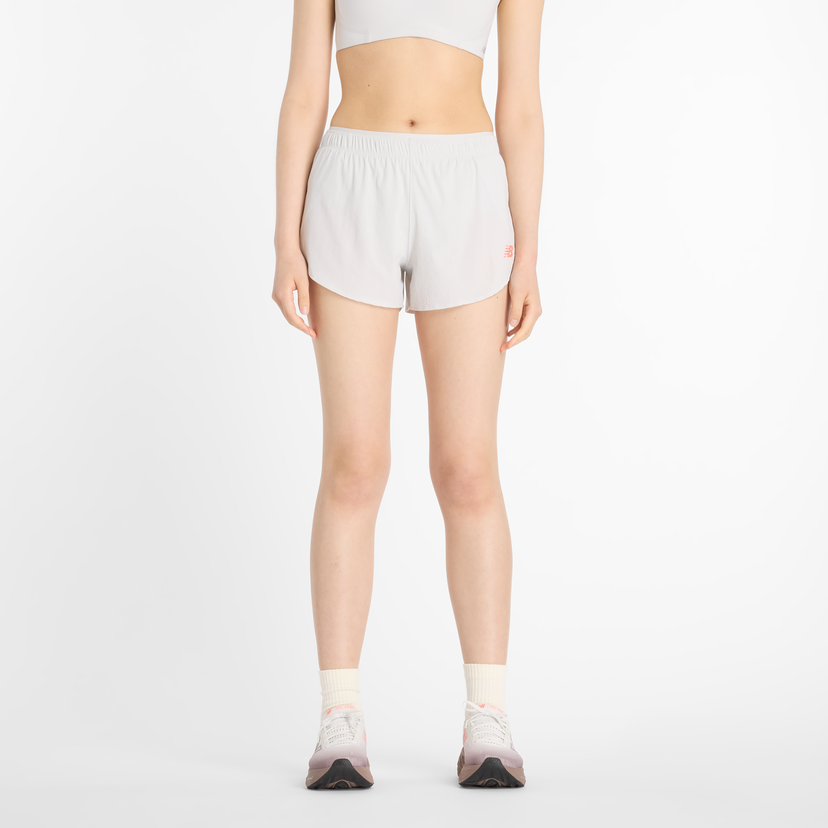 Shortsit New Balance Impact Run 3 Inch Short Valkoinen | NBWS51288GYM