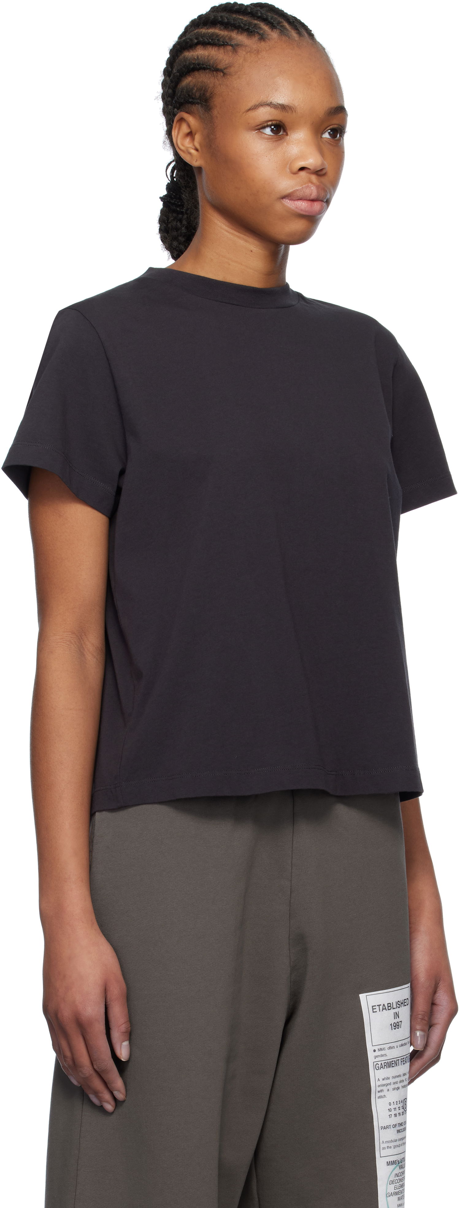 Crop top Maison Margiela MM6 Maison Margiela Spliced T-Shirt Musta | S52GC0334 S24311, 1