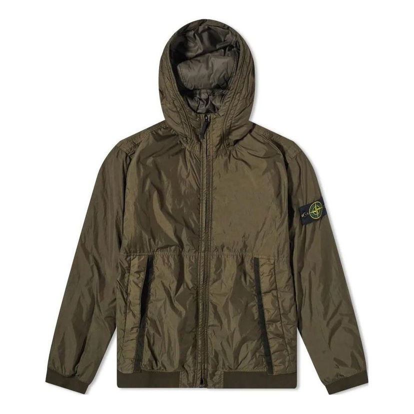 Tuulitakki Stone Island Stone Island Logo Patch Track Jacket Vihreä | 791540823-V0058