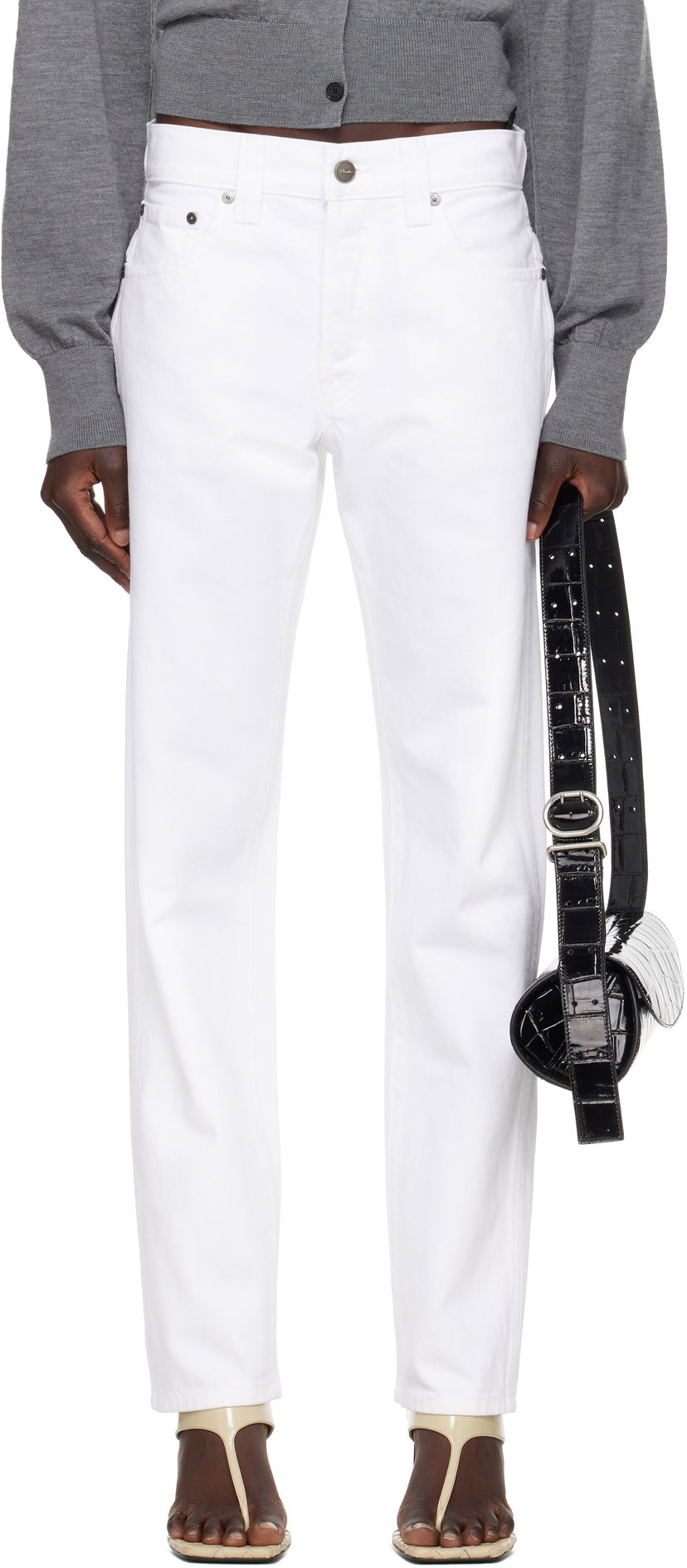 Jeans Khaite KHAITE Callum Jeans Valkoinen | 1166913100