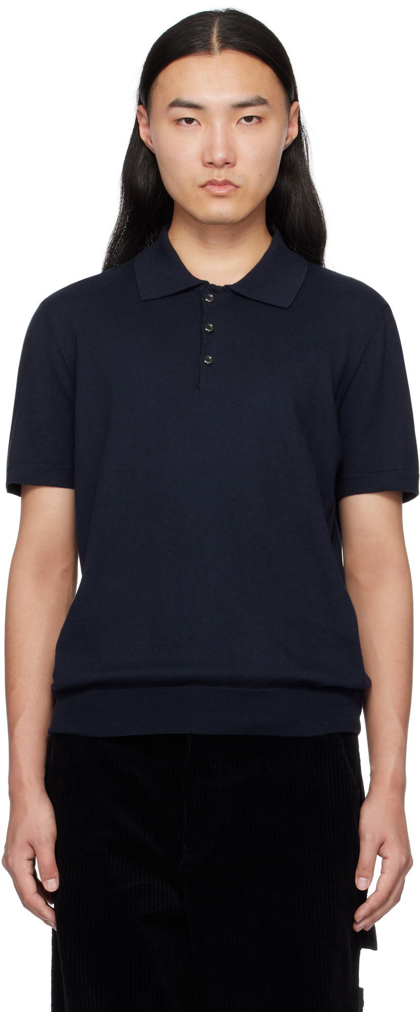 Poolopaita A.P.C. A.P.C. Grégoire Polo Shirt Tummansininen | COHFS-H23303