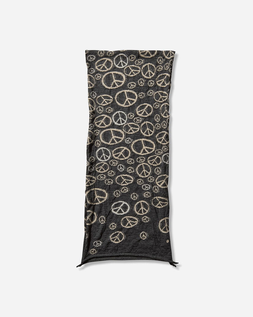 Huivi KAPITAL Fulling Wool Peace Mark Happy Scarf Monivärinen | EK-1819XM BLACK