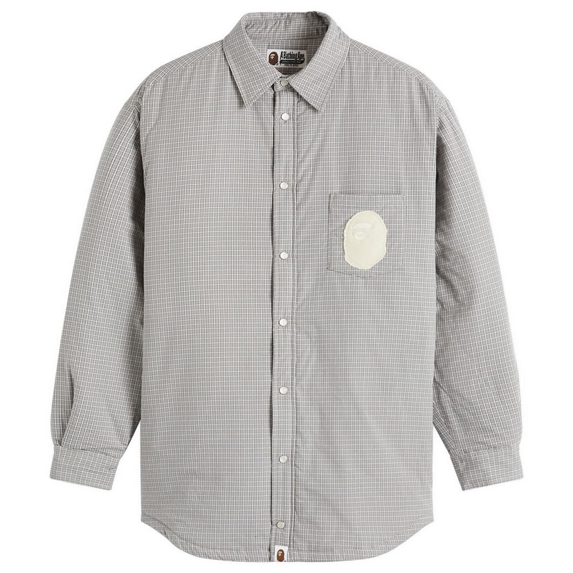 Takki BAPE Check Padded Shirt Jacket Harmaa | 001HJK802002L-GRA