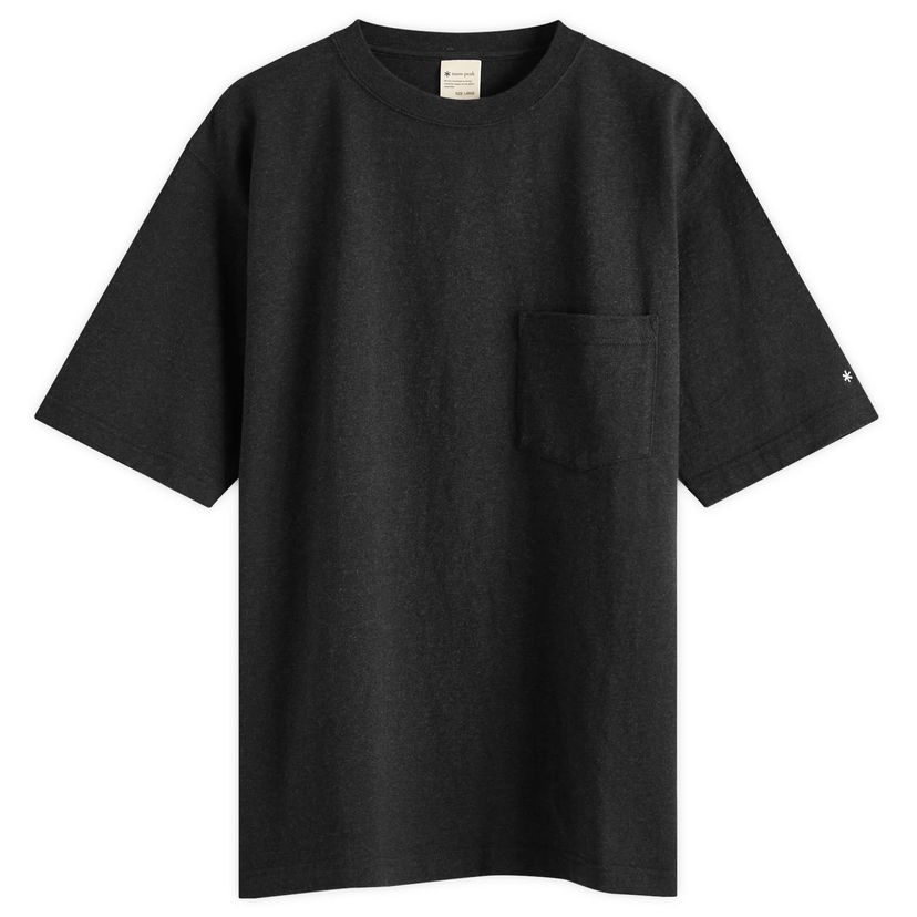 T-paita Snow Peak Recycled Cotton Heavy Pocket T-Shirt, Size Large Musta | TS-22SU401R-BK