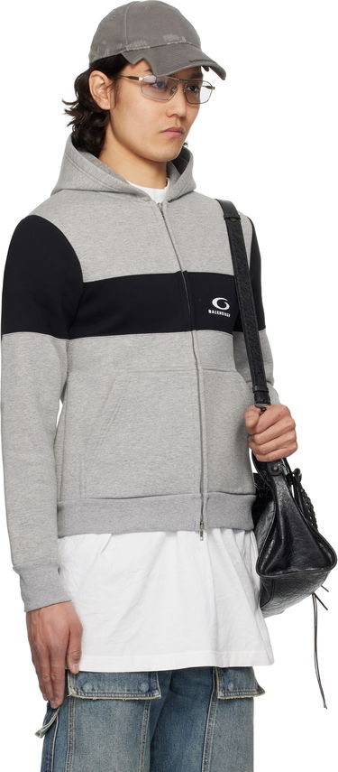 Huppari Balenciaga Balenciaga Technical Jersey Zip-Up Hoodie Harmaa | 808832TRVJ2, 1