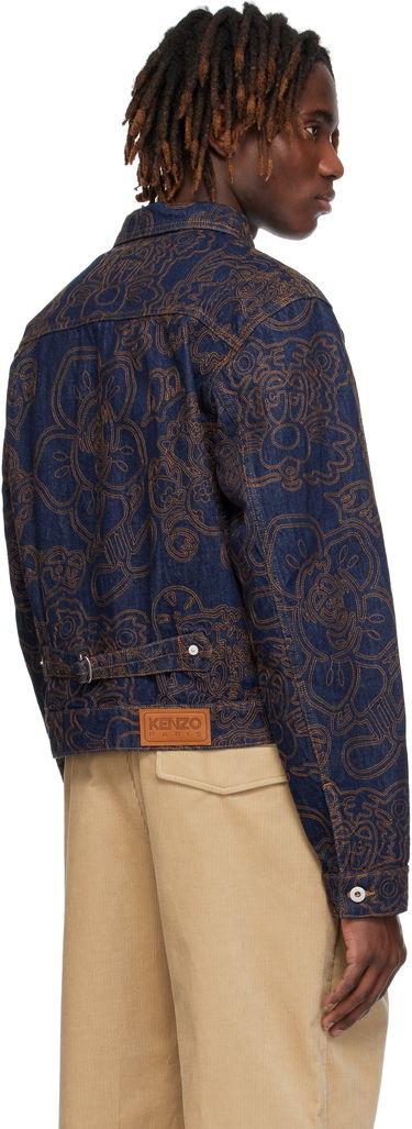 Takki KENZO Kenzo Paris VERDY Edition Embroidered Denim Trucker Jacket Sininen | FF55DV3096V1, 2