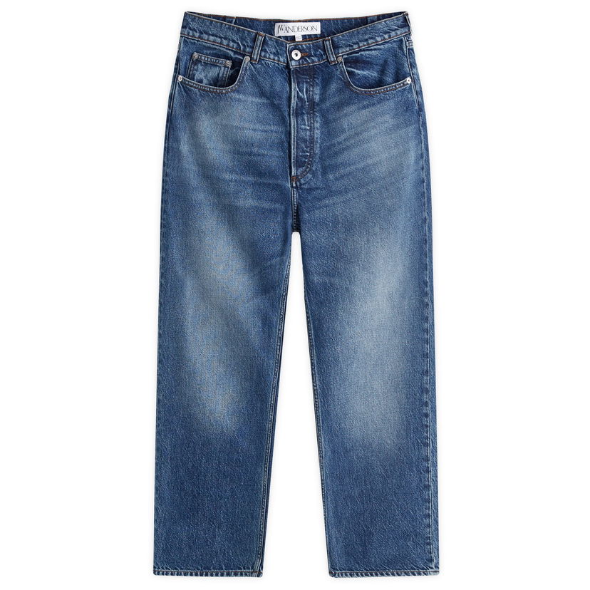 Jeans JW Anderson Cropped Straight Leg Jeans Sininen | DT0094-PG1619-844