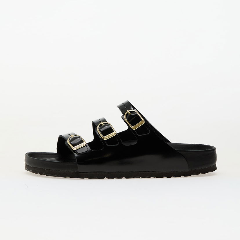 Tennarit ja kengät Birkenstock Birkenstock Florida Fresh Natural Leather Patent High-Shine Sandals Musta | 1029385