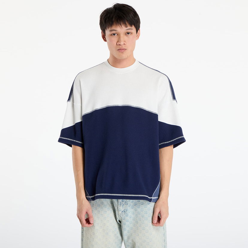 T-paita adidas Originals La Cienega Waffle-Knit Colorblock Short Sleeve Sports T-Shirt Valkoinen | JX6162
