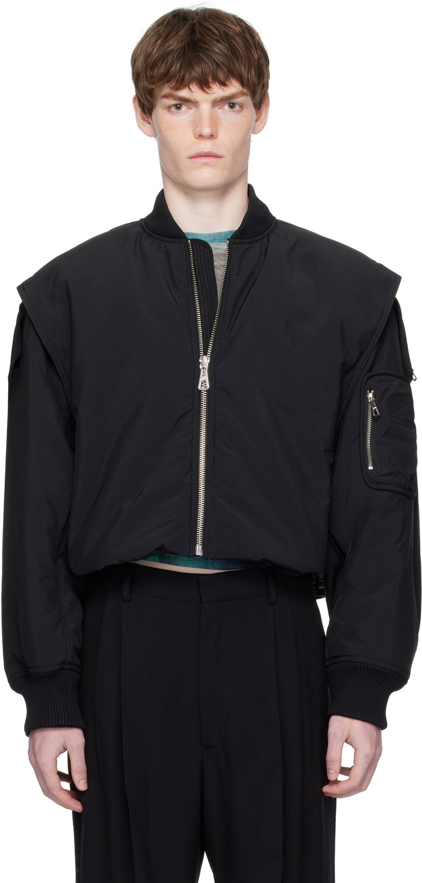 Bomber-takki Jean Paul Gaultier Jean Paul Gaultier 'The Hooded' Bomber Jacket Musta | 25/03-U-OU005-W007-00