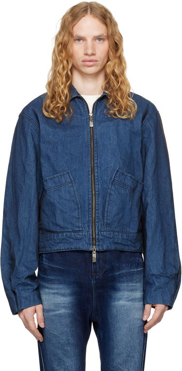 Bomber-takki ADER ERROR Denim Zip-Up Jacket Sininen | BN01FWJK1601BL, 0