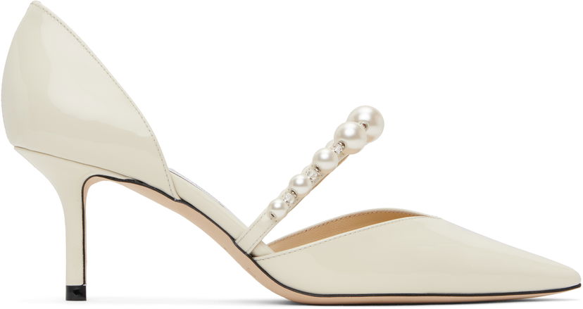 Tennarit ja kengät Jimmy Choo Jimmy Choo Aurelie 65 Pearl Strap Pumps Valkoinen | AURELIE 65