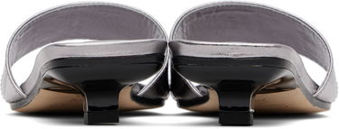 Asusteet BY FAR BY FAR Ceni Eel Embossed Metallic Leather Heeled Sandals Metallinen | MWFHO014CL035ME032PL, 1