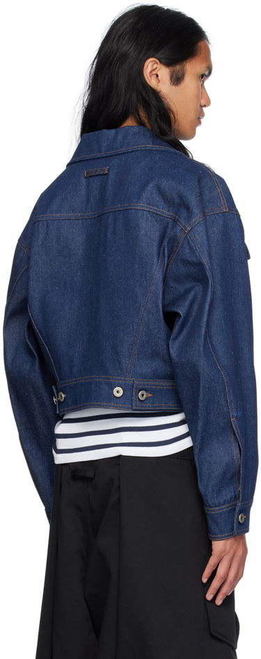 Takki Jean Paul Gaultier Jean Paul Gaultier Lace-Up Cropped Denim Jacket Sininen | 24/30-F-VE067-D015-55, 2