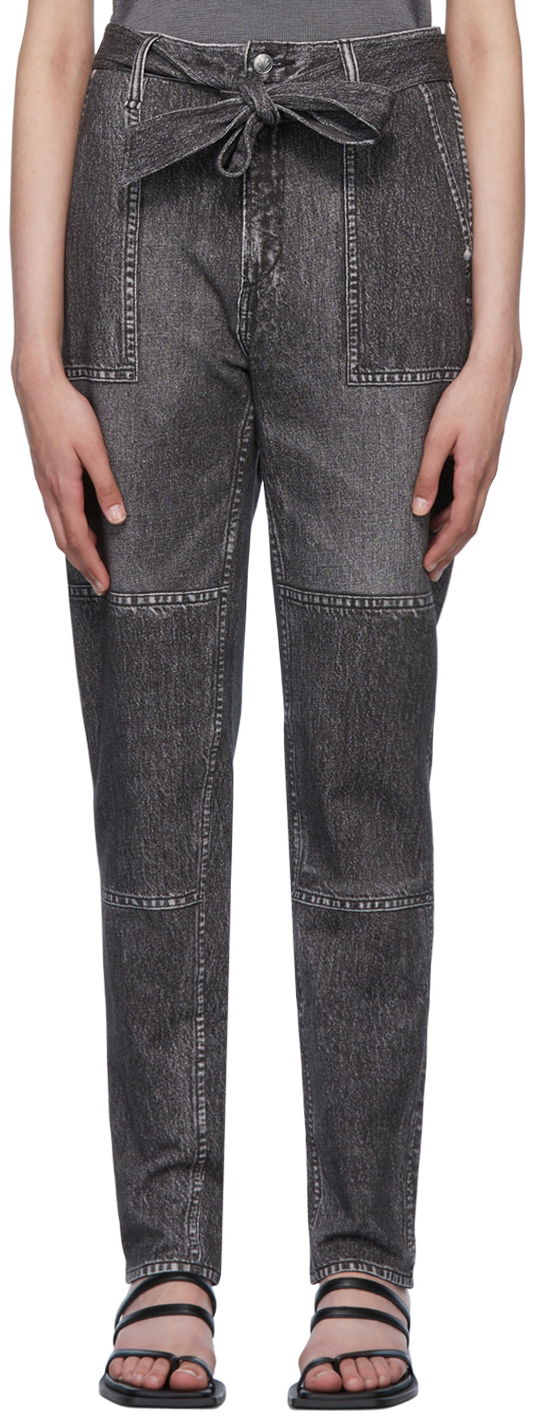 Jeans rag & bone Miramar Mia Denim Tie-Waist Pants Harmaa | WCW22P7003LF03