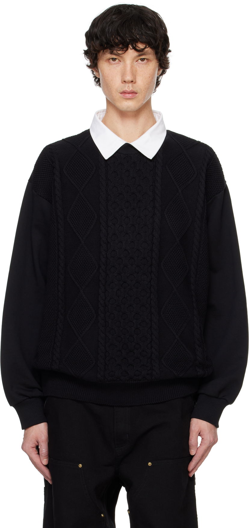 Villapaita Carhartt WIP Black Knit Tridon Sweater Musta | I034033
