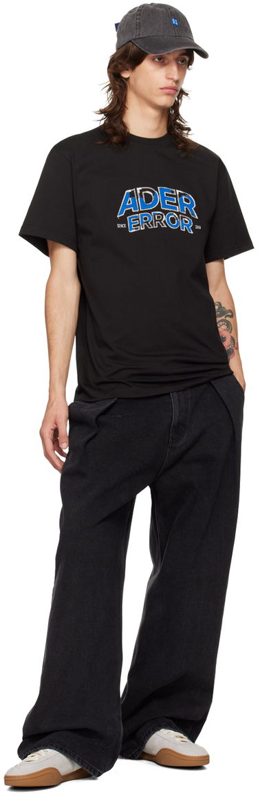 T-paita ADER ERROR Flocked Logo Graphic T-Shirt Musta | BN25FYTS0101BK, 3