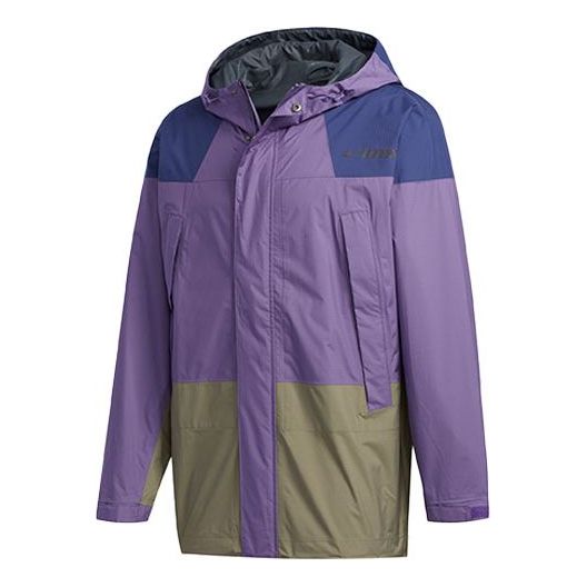 Parka adidas Performance Terrex Xplr Rain 2.5-Layer Colorblock Hooded Outdoor Jacket Violetti | FN0832