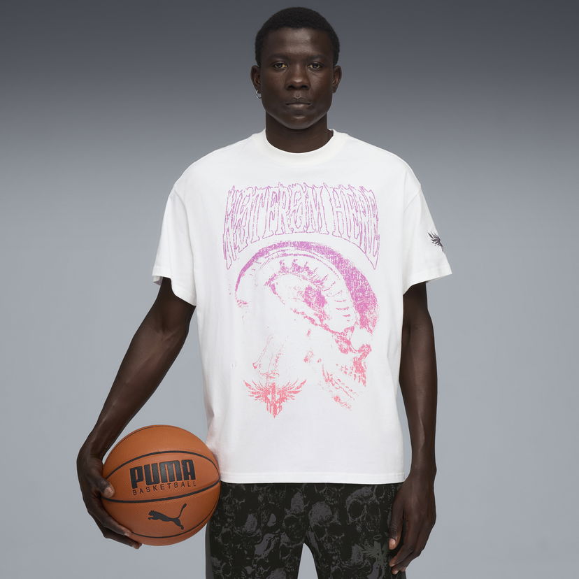 T-paita Puma LaMelo World Tour-nament I T-Shirt Valkoinen | 632372_01