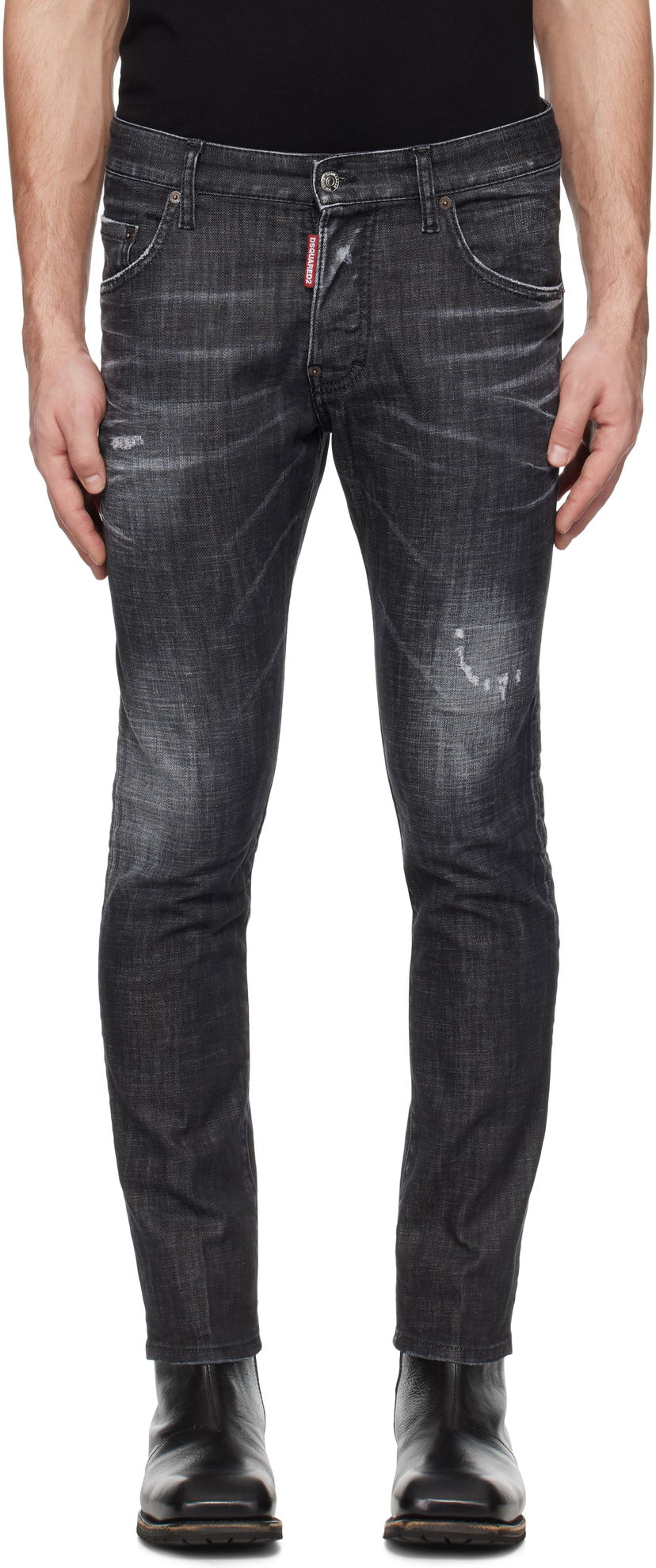 Jeans DSQUARED2 Dsquared2 Easy Wash Skater Jeans Musta | S74LB1617_S30357