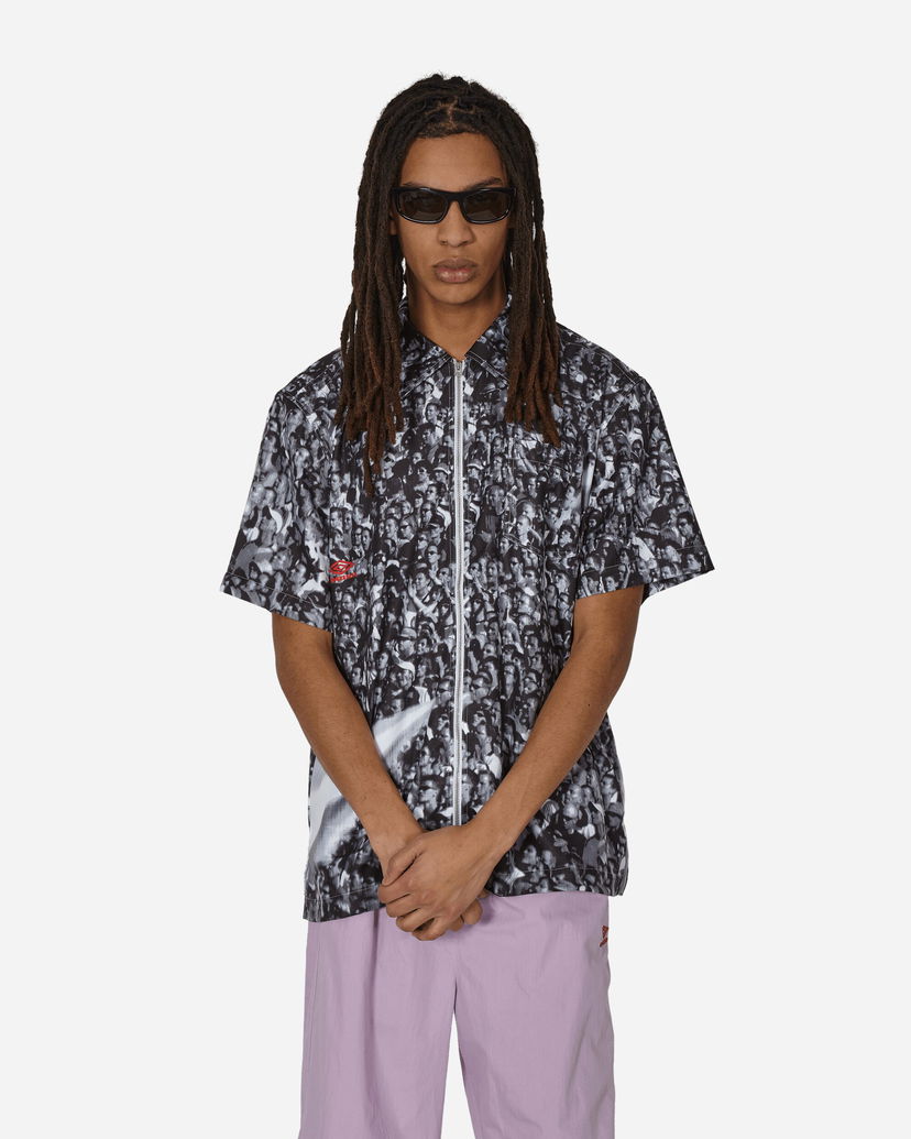 Paita Umbro Printed Shortsleeve Shirt White / Black Musta | UBMW065FA39 WTH0004
