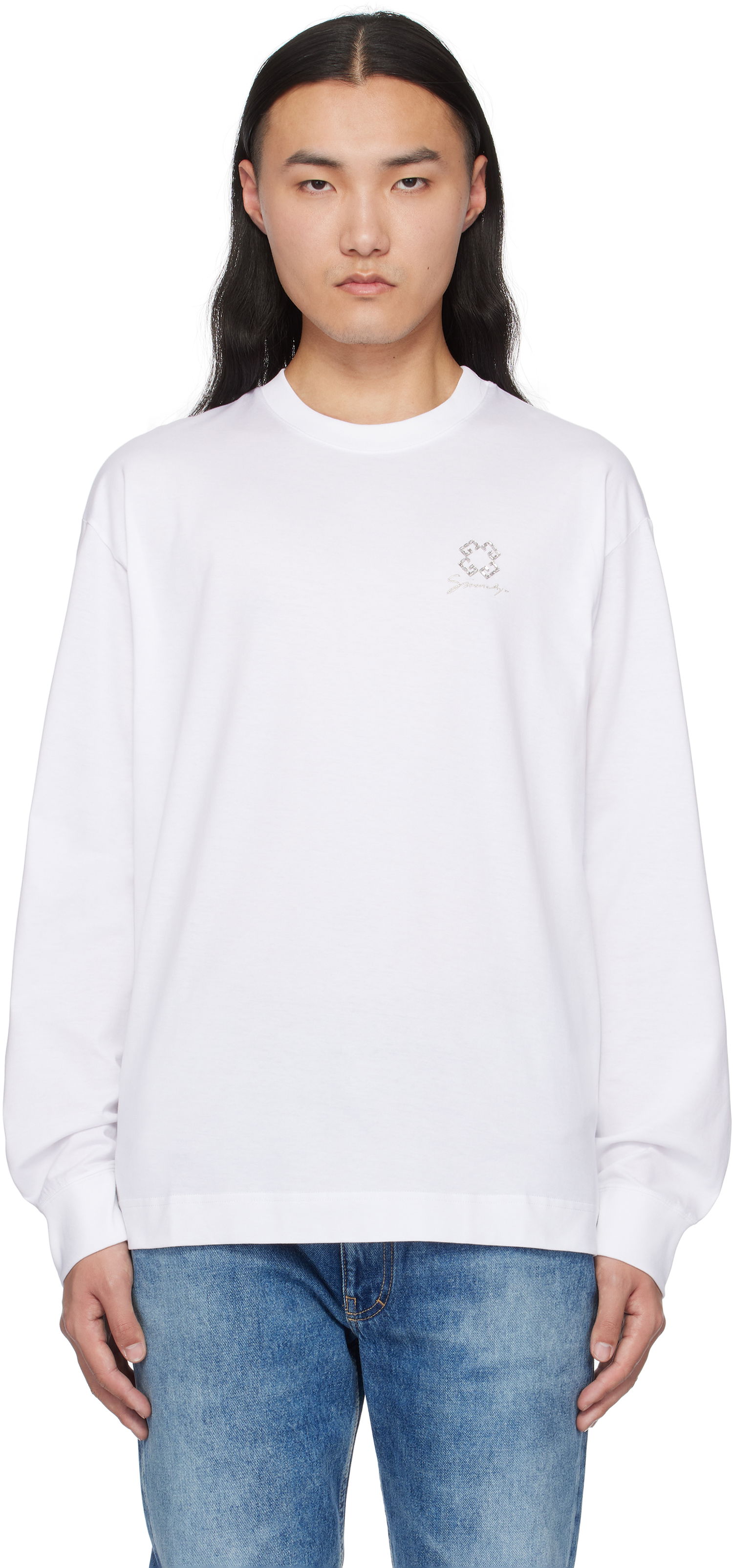 T-paita Givenchy Crystals 4G T-Shirt Valkoinen | BM71MH3YPP100, 0