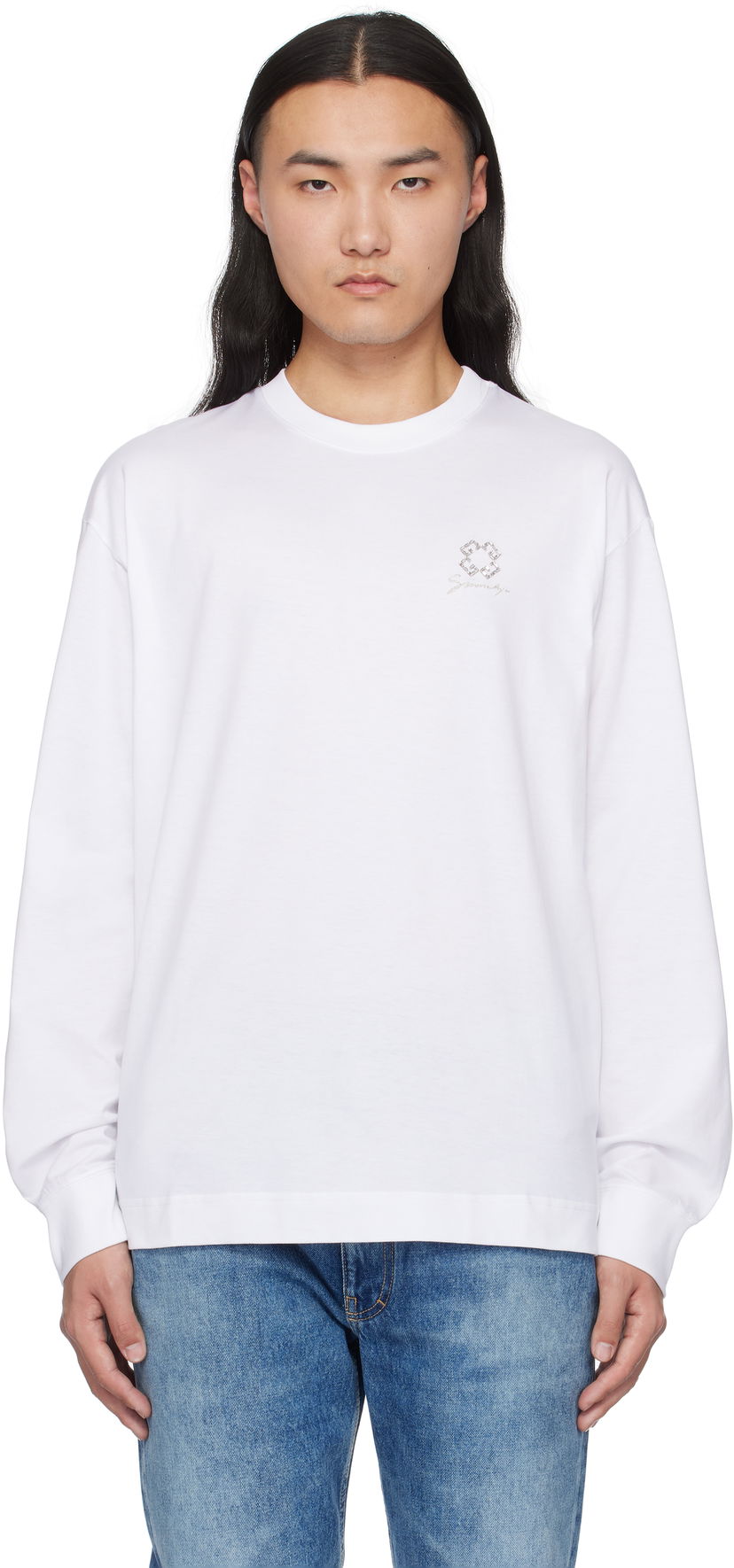 T-paita Givenchy Crystals 4G T-Shirt Valkoinen | BM71MH3YPP100