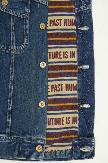 Bomber-takki Human Made Blanket Lined Denim Work Jacket Sininen | HM28JK010, 4