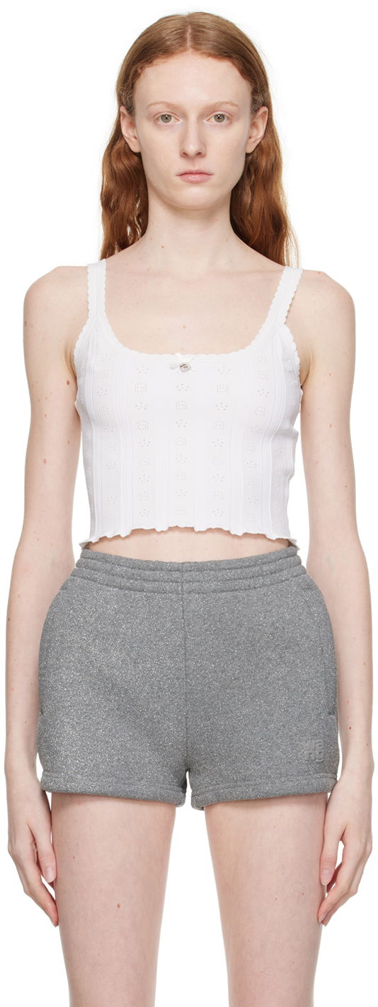 Tankkitoppi Alexander Wang White Hardware Tank Top Valkoinen | 4KC3231023