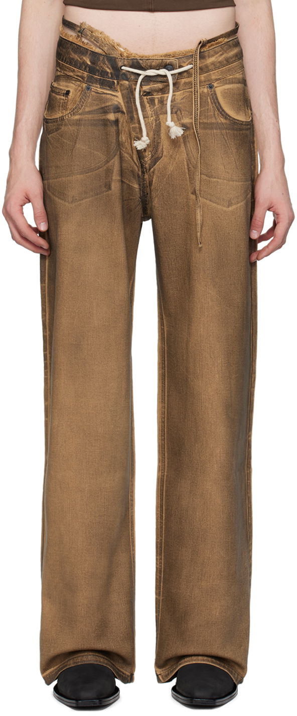Jeans Ottolinger Ottolinger Double Fold Jeans Ruskea | 1702808E