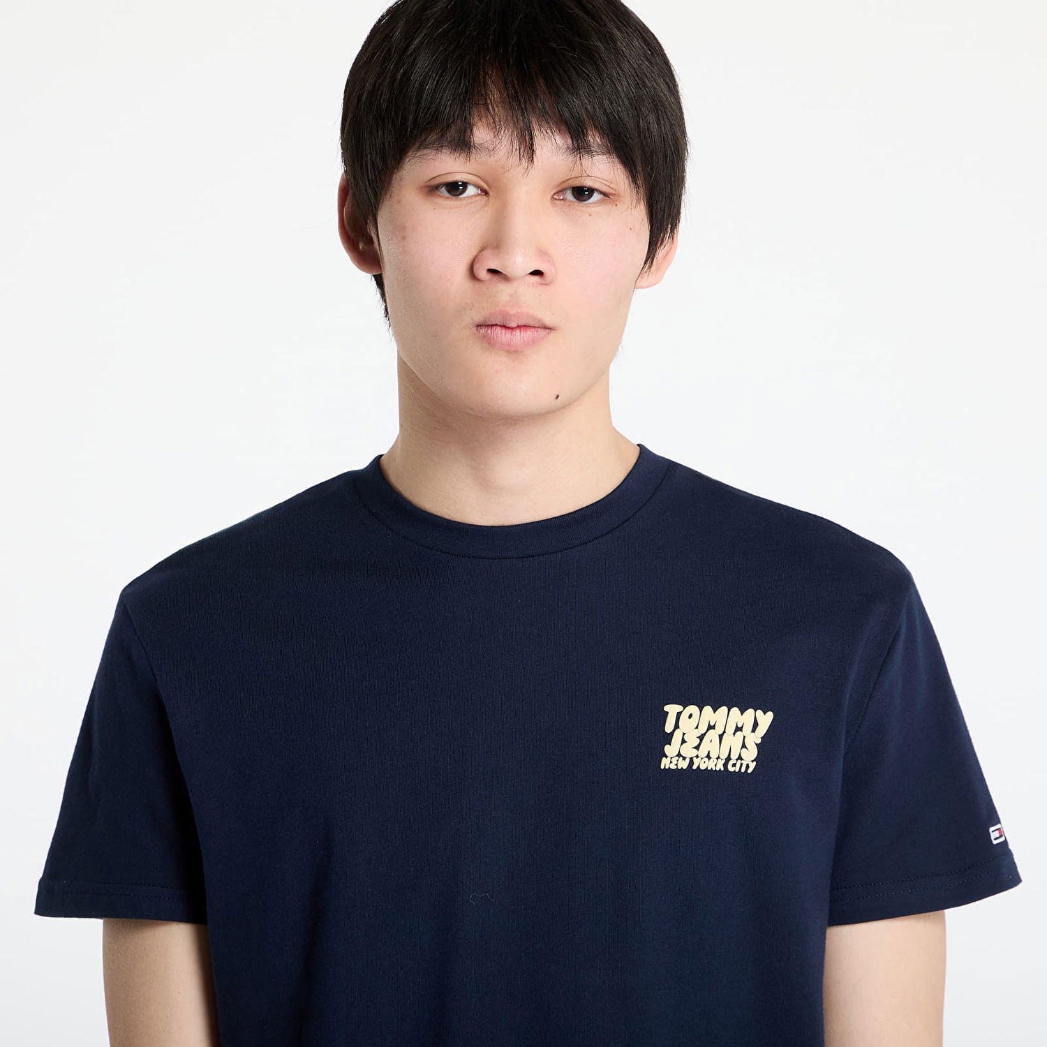 T-paita Tommy Hilfiger Tommy Jeans Regular Bubble Back T-Shirt Tummansininen | DM0DM21864 C1G, 1