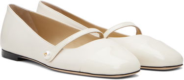 Tennarit ja kengät Jimmy Choo Jimmy Choo Elisa Ballerina Flats Valkoinen | ELISA FLAT, 3