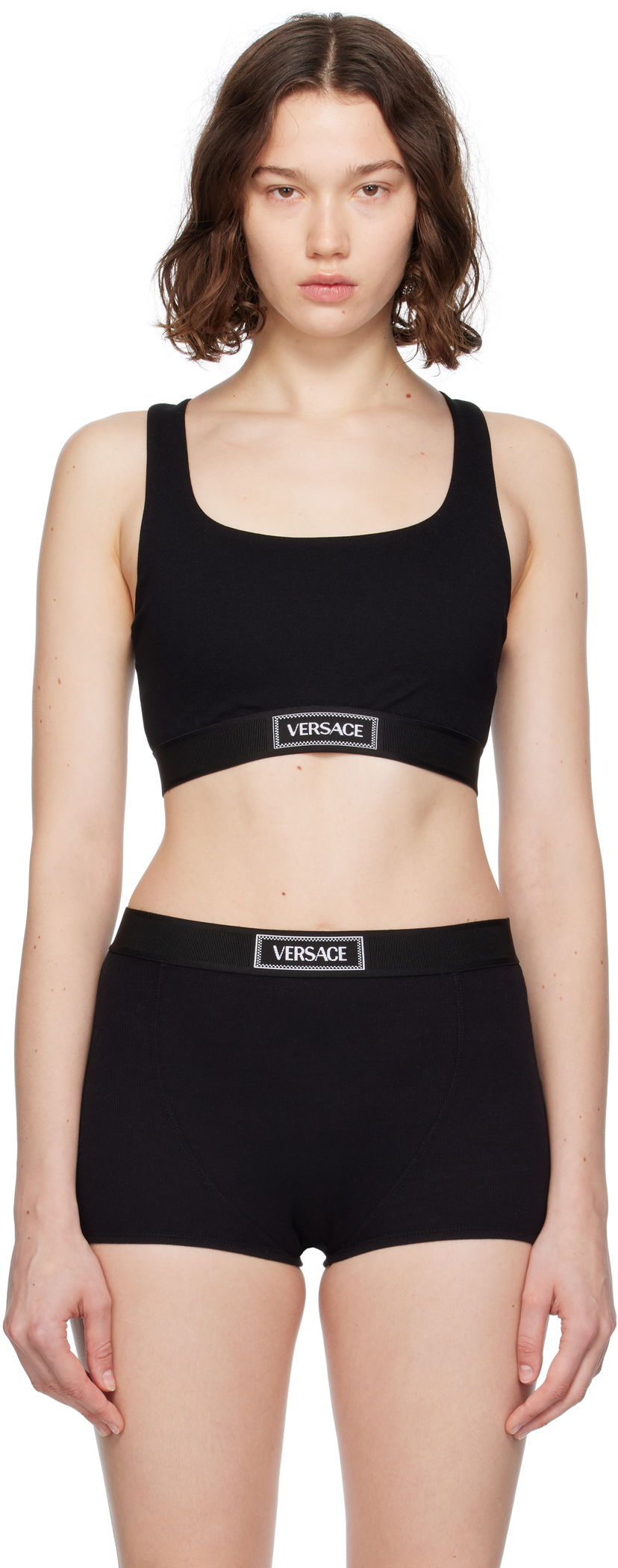 Rintaliivit Versace Versace 90s Elastic Bra Musta | 1015880_1A12037