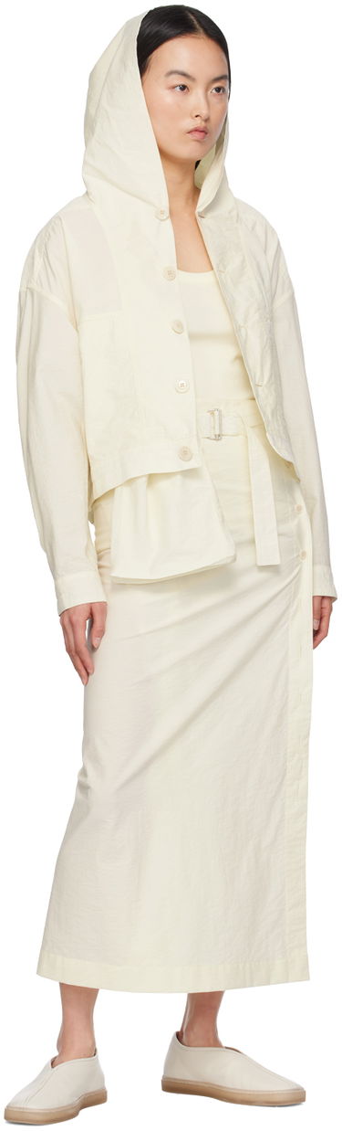 Takki LEMAIRE LEMAIRE Women's Hooded Button-Up Jacket Valkoinen | OW1067 LF1234, 3